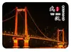Vista nocturna de Huanghelou, punto de referencia de la ciudad de Wuhan, puente de la Isla del Loro, imán de refrigerador de cristal de Donghu, decoración de recuerdo turístico