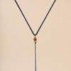 Colar de calcedônia de contas douradas corda DIY acessórios artesanais de alta qualidade fio handmade jade ouro cordão