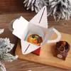Navidad 1 pieza portátil ventana de papel vaso para pastel caja de embalaje para muffins caja para huevos caja para postres para hornear