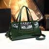 Bolsa de Mão de Couro Genuíno, Bolsa Almofada de Couro de Vaca, Bolsa Feminina Cravejada de Diamantes, Bolsa Transversal, Bolsa para Mãe 2026, Bolsa de Ombro, Bolsa de Mão para o Trabalho