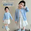Abrigo para Niñas Primavera 2026 Nuevo Elegante Moderno Ropa Infantil Top Primavera y Otoño Ropa de Cardigan Tejido para Bebé