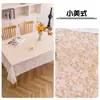 Toalha de Mesa Lavável com Padrão Vazado Exquisitamente Trabalhado e um Toque Vintage, Capa Retangular para Mesa de Jantar, Escrivaninha e Mesa de Centro