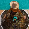 Toalla de Playa de Microfibra Grande Transfronteriza, Esterilla de Playa Redonda Estampada con Borlas, Toalla de Baño de Secado Rápido, Toalla Personalizada