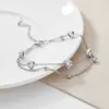 Pulsera de Moda Redonda con Incrustaciones de Diamantes de Doble Capa Apilable Estilo Europeo y Americano para Mujer, Pulsera de Aguamarina de Lujo Ligero Nicho Transfronteriza de Gama Alta