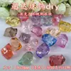 Paquete de Materiales para Pendientes Hechos a Mano DIY Acrílico 19X28mm Asimétrico Cristal de Imitación Cubito de Hielo Cuentas Sueltas Accesorios