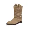 Estilo de Celebridad Botines Cortos para Mujer 2026 Nuevo Modelo, Elegantes y con Estilo, Botas de Moda de Gama Alta, Botas Melard para Mujer