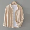 Terno Tang primavera e verão, camisa de linho de manga comprida, roupas masculinas de algodão e linho estilo chinês, camisa retrô de rami, casaco fino