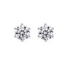 Brincos de tarracha Damila s925 prata de lei Zircônia moda feminina versátil simples seis garras incrustados com diamante joias de prata atacado