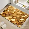 Capacho Decorativo Americano de Moedas Transfronteiriço, Tapete de Pé Absorvente para Banheiro Doméstico Mais Vendido, Tapete de Chão para Banheiro Antiderrapante