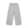 Pantalones de Chándal Elásticos de Cintura Alta para Hombre de Primavera y Otoño, Holgados, Caídos, Pierna Ancha, Color Sólido, Casual, Deportivos, Pantalones Largos, Pierna Recta, Largo hasta el Suelo