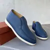 Botas curtas de couro lp de cano alto com sola reta, comércio exterior, tamanho grande, sapatos casuais, pedal, explosões transfronteiriças