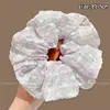 Goma para el pelo con estampado estilo Academia Melard para mujer, scrunchie de satén con malla de estampado de leopardo vintage, banda elástica de alta elasticidad y duradera