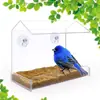 Alimentador de Aves de Acrílico Personalizado Jaula para Pájaros Alimentador Colgante Ventosa Casa para Pájaros Soporte de Exhibición para Alimentar Pájaros Mascotas
