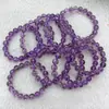 Pulseira de Ametista Boliviana 7A 10 12mm Ametista Roxo Claro Pulseira de Anel Único Pulseira Atacado