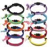 Peipet Suministros para Mascotas Collar para Gato de Cincha Reflectante Collar para Gato con Colgante Colorido de Hueso de Pescado