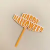 Morcego de Halloween Marcação a Laser Acrílico de Camada Dupla Inserção para Bolo Festa de Sobremesa Festa Suprimentos Desconto por Grande Quantidade