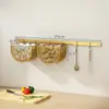 Caixa de Armazenamento de Cebolinha, Gengibre e Alho Cesta de Armazenamento de Cozinha Suporte de Parede para Pendurar Sem Furos Cesta Pequena para Pendurar Gengibre e Alho Artefato
