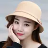 Nuevo Sombrero de Fieltro de Lana de Marca de Moda para Mujer, Sombrero de Cubo Redondo Estilo Coreano Otoño e Invierno, Sombrero Cloche Británico Retro Versátil de Celebridad de Internet