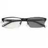 Novos Óculos Color-Changing para Dirigir, Anti-UV, Anti-Luz Azul Lentes Planas, Armação Quadrada Fashion Óculos Fotossensíveis para Miopia para Homens