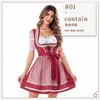 Roupas femininas transfronteiriças para Oktoberfest alemã, vestido de menina da cerveja bávara, fantasia europeia e americana de Halloween