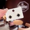 Aretes de Perlas de Moda Coreana de Plata 925 Pendientes de Botón Joyería de Lujo Ligera de Alta Gama Personalidad Dulce Temperamento Mujeres