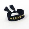 Miles en stock Pulsera de Color Bordada Étnica con Borla de Lazo Correa de Muñeca de Cinta Cuerda de Mano Trenzada Personalizada