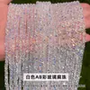 Jingdian Jewelry Contas Planas Iridescentes Vidro de Cristal Contas Soltas Pulseira Tornozeleira Colar DIY Acessórios Materiais Produtos Semi-acabados