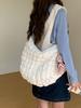 Bolso de mano con diseño de nube plisado de Corea del Sur, moderno y versátil, para llevar al hombro, de gran capacidad, de algodón plumón, para mujer.
