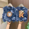 Camiseta Chaleco Tie-Dye para Niños y Niñas Verano Estampado de Dibujos Animados Niños Delgado Sin Mangas Moda Casual Top Sin Mangas