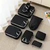 Set de cinco piezas de malla de bolsas de almacenamiento de viaje compresibles, organizador de equipaje, bolsa portátil para empacar ropa para viajes de negocios y viajes