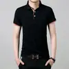Camiseta de Manga Curta de Verão para Homens com Gola, Camisa Polo Social com Lapela, Camisa Simples de Cor Lisa Cinza com Gola, Manga Meia