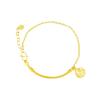 Pulsera de medio anillo de oro y arena de Vietnam, pulsera DIY con trébol de cuatro hojas, colgante de la marca Fu, pulsera redonda hueca para mujer, fabricantes al por mayor de pulseras Fu