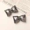 Moda Personalizada Luxo Acessível Couro Sintético Metálico Simples Laço DIY Acessórios de Cabelo Feitos à Mão Capa de Celular Acessórios para Bolsa de Sapato