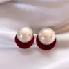 Pendientes Red Velvet Cuadrados Dorados Ovalados con Textura para Mujer 2025 Nuevo Estilo Popular Pendientes de Otoño e Invierno con un Toque de Lujo