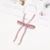 Corbata de Moño JK Rosa sin Atar Color Sólido Cuello de Uniforme Cinta de Moño Estilo Japonés Corbata de Moño para Estudiante