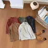 Camada Base Térmica Meia-Gola Alta Infantil Bebê Roupas Novas de Inverno Estilo Coreano Top Listrado Camada Base Espessa Quente