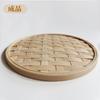 Cesta de bambú tejido de bambú bolsa de materiales diy estudiantes de primaria materiales de investigación plato redondo pequeño de frutas hecho a mano productos de bambú