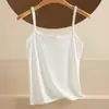 Camisola Versátil de Seda Helada para Primavera y Verano para Mujer, Adecuada para Usar por Dentro o por Fuera, Anti-Exposición, Tallas Grandes, Camiseta Base Sexy sin Espalda