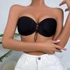 Amazon Almohadillas Redondas de Jacquard con Cordón para Sujetador Color Sólido Push-Up Correa Trasera Antideslizante Sujetador Push-Up Sexy Sin Costuras Fuente