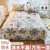 Sábana a prueba de orina de gato, funda impermeable para cama de mascota, resistente al pelo de gato, a cuadros azules y blancos, cubierta grande resistente al agua para el pelo de gato para la cama