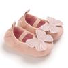 Sapatos de princesa de algodão para primavera e outono, costura à mão, em estoque, sapatos de bebê com laço, cano baixo, sola macia, sapatos para crianças de 0 a 1 anos, vendas de fábrica