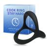 Anel de travamento de silicone HA-823 Três-em-Um Físico Manual Masculino Casal Anel de Atraso de Sexo Cabelo Adulto