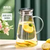Copo de Água Fria de Vidro para Alta Temperatura Bule de Frutas Grande Capacidade Chaleira de Gelo Conjunto de Bule para Chá Gelado Bule de Água Fria Doméstico Bule de Água Fria