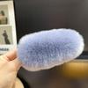 Pinza para el pelo de pelo de conejo super grande Corea del Sur pelo real de conejo rex pinza de boca de pez de metal pinza lateral pinza para el pelo de felpa pinza bb popular para mujeres