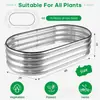 Amazon transfronterizo macetero ovalado multi-especificación de chapa galvanizada, bancal para jardín de patio, jardinera exterior, caja de plantación de metal