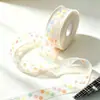 Fita de bolinhas arco-íris, fita para embrulhar bolo de aniversário, fita de tule para embalagem de caixa de presente de desenho animado, fita de decoração para o Dia das Crianças