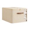 Caja con Cremallera para Apertura de Ventana de Cáñamo Tianshan para Almacenamiento en Armario del Hogar, Caja de Almacenamiento de Ropa y Edredones de Gran Capacidad, Organizador de Escritorio para Desorden