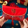 Sobres Rojos para Bodas, Exclusivos para Cambiar Títulos Formales, Diseño Único de Tela Nueva, Bolsas de Sobres Rojos de Alta Gama con Diseño de Tela