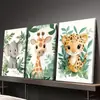 Desenho Animado de Animal Quarto de Dormir Mesa de Cabeceira Quarto de Criança Mural Fofo Pintura Pendurada Pintura Decorativa