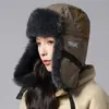 Gorro de Invierno para Mujer con Forro Polar, Gorro Engrosado a Prueba de Viento y Nieve para Ciclismo al Aire Libre, Protección para los Oídos, Resistente al Viento y al Frío, Gorro Lei Feng del Noreste para Hombres